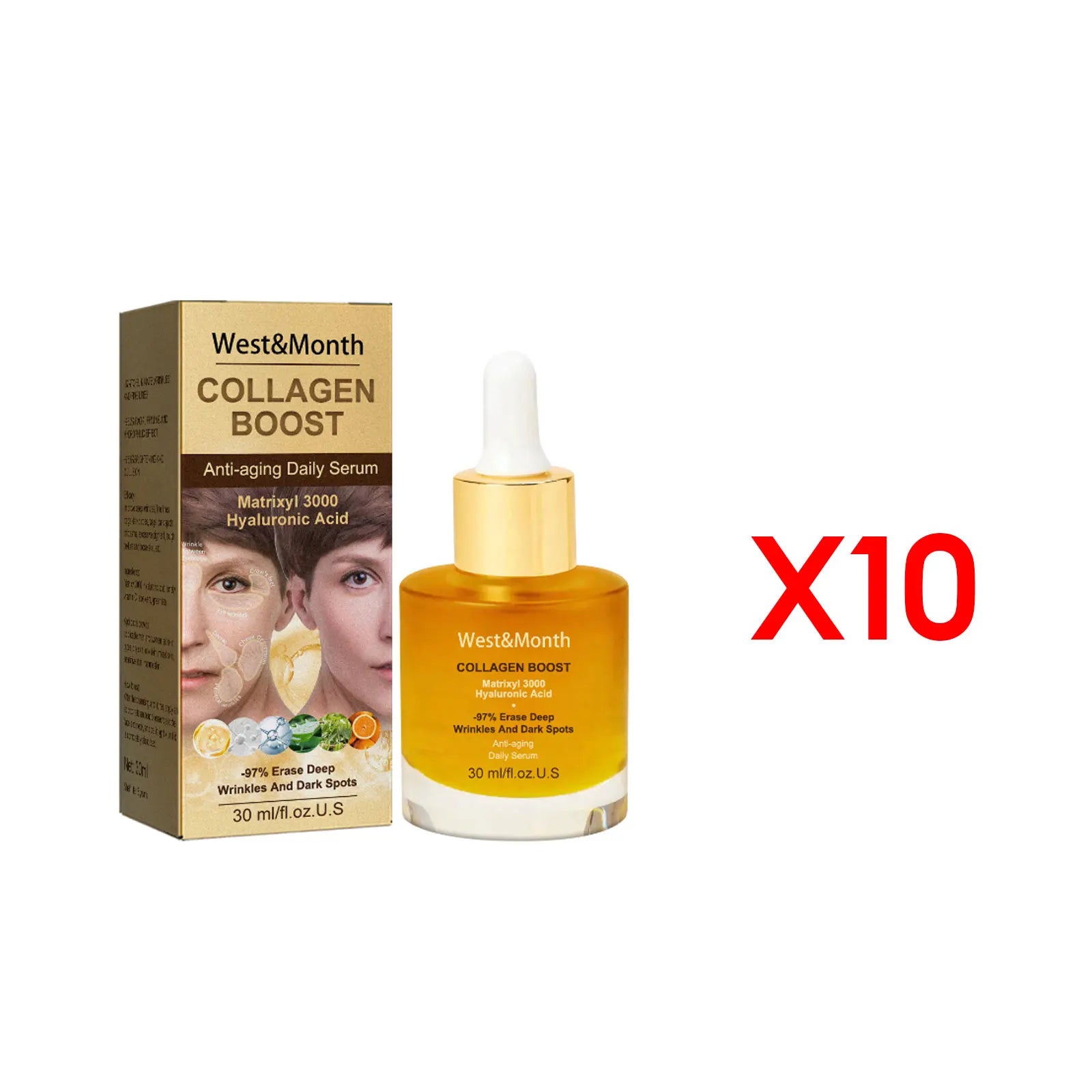 Women Collagen Boost Anti Aging Daily Face Serum Skin Barrier Repairing Deep Wrinkles And Dark Spots Erasing Elastic Skin Serum