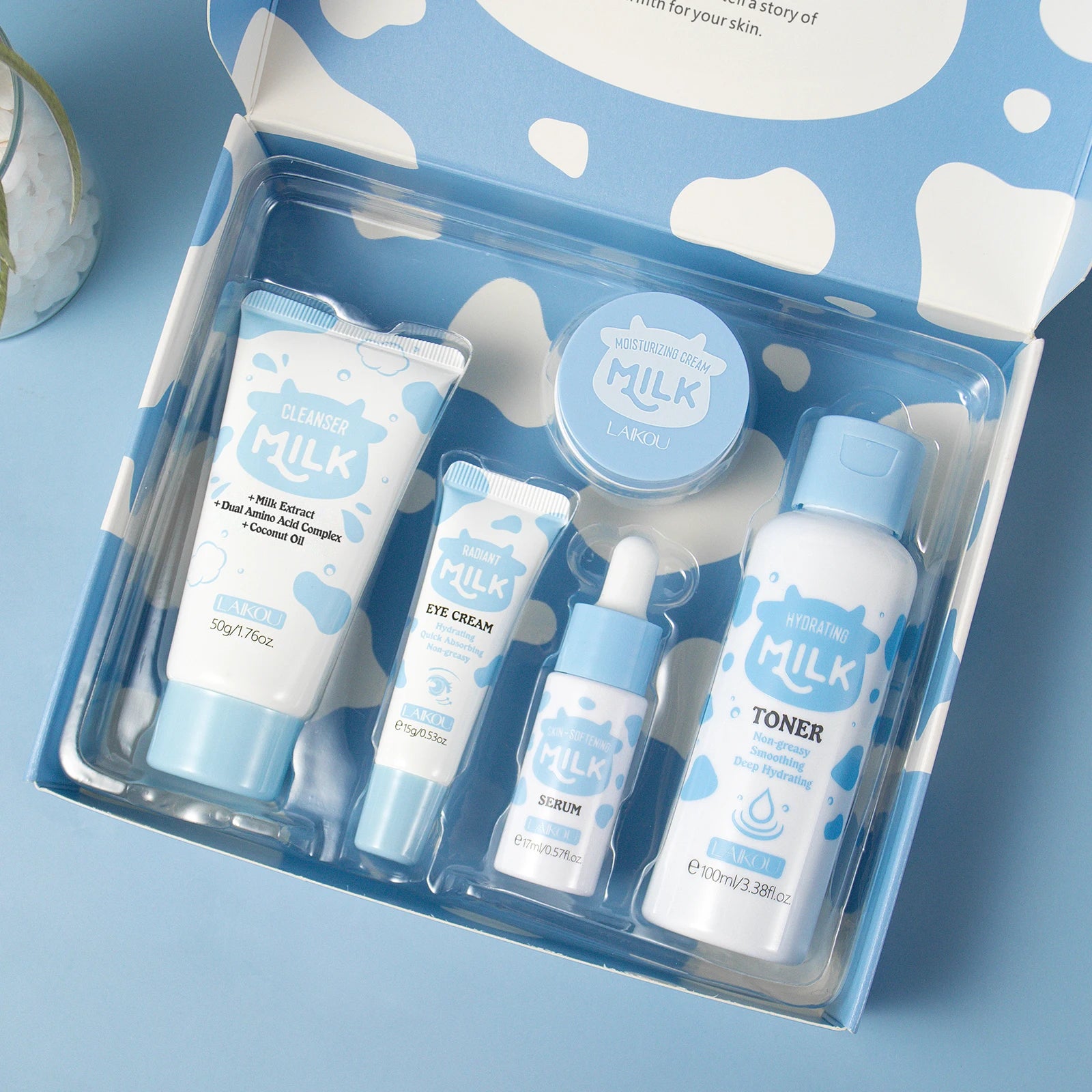 Milk Glow Skincare Set for Hydrated Radiant Skin