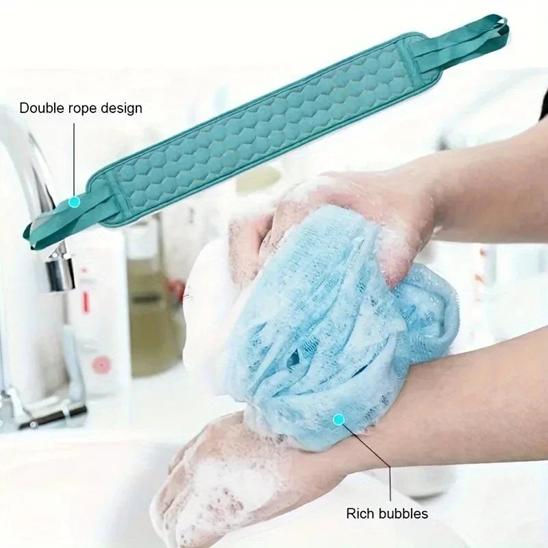3Pcs Exfoliating Bath Set - Gentle Loofah & Soft Glove Washcloth for Body Scrub, Spa Essentials | Eco Friendly Vegan