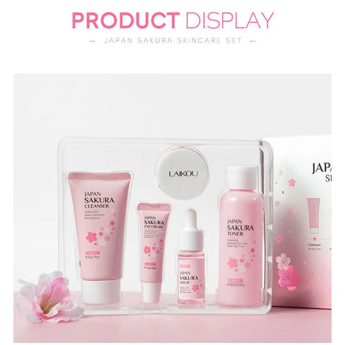 5/3pcs/Set Sakura Skincare Gift Set for Hydrated Glowing Skin