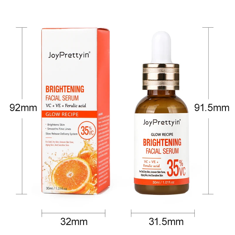 Vitamin C Whitening Facial Serum Fade Dark Spots Hyaluronic Acid Moisturizing Repair Dull Face Essence Skin Care Products