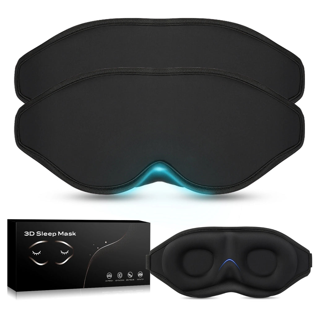3D Sleeping Eye Mask Travel Rest Aid Eye Cover Patch Paded Soft Sleeping Mask Blindfold Eye Relax Massager