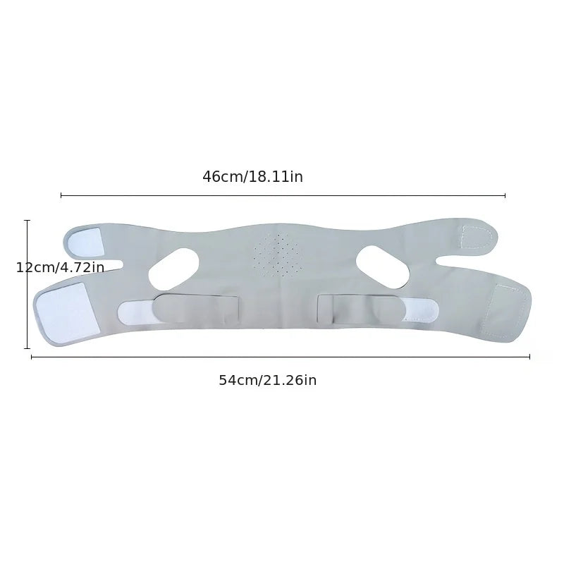 V-Lift Face Slimming Band - Graphene Infused & Adjustable, Reusable Jawline Contour for Double Chin (5-Size Unisex)