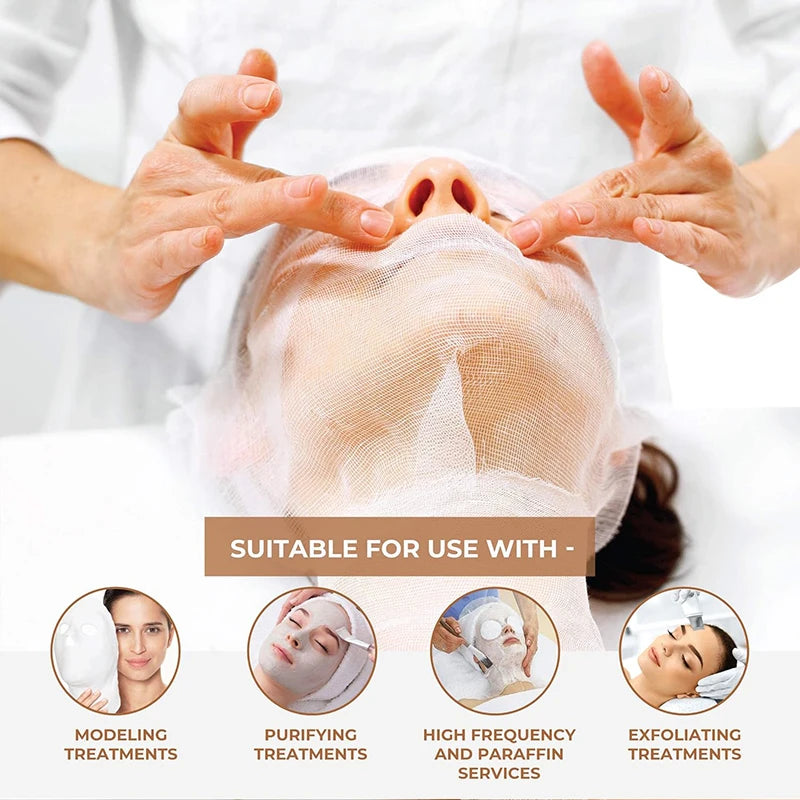 500/100pcs Ultra-thin Facial Gauze Mask Pure Cotton Disposable Gauze Face Mask Paper DIY Skincare Facial Masks For Beauty Salons