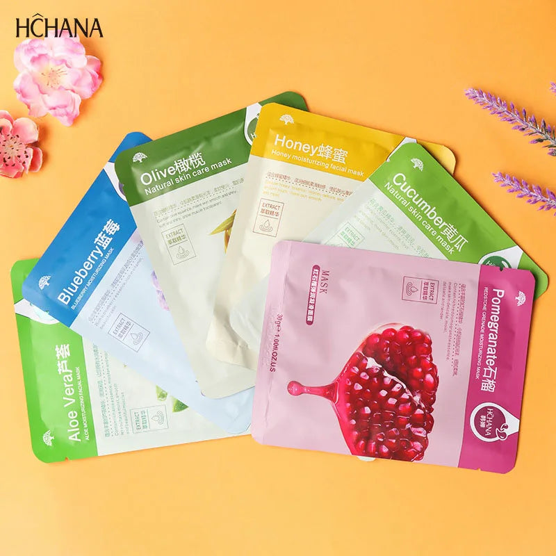 30pcs Fresh Fruit Sheet Masks for Hydrated Glowing Skin