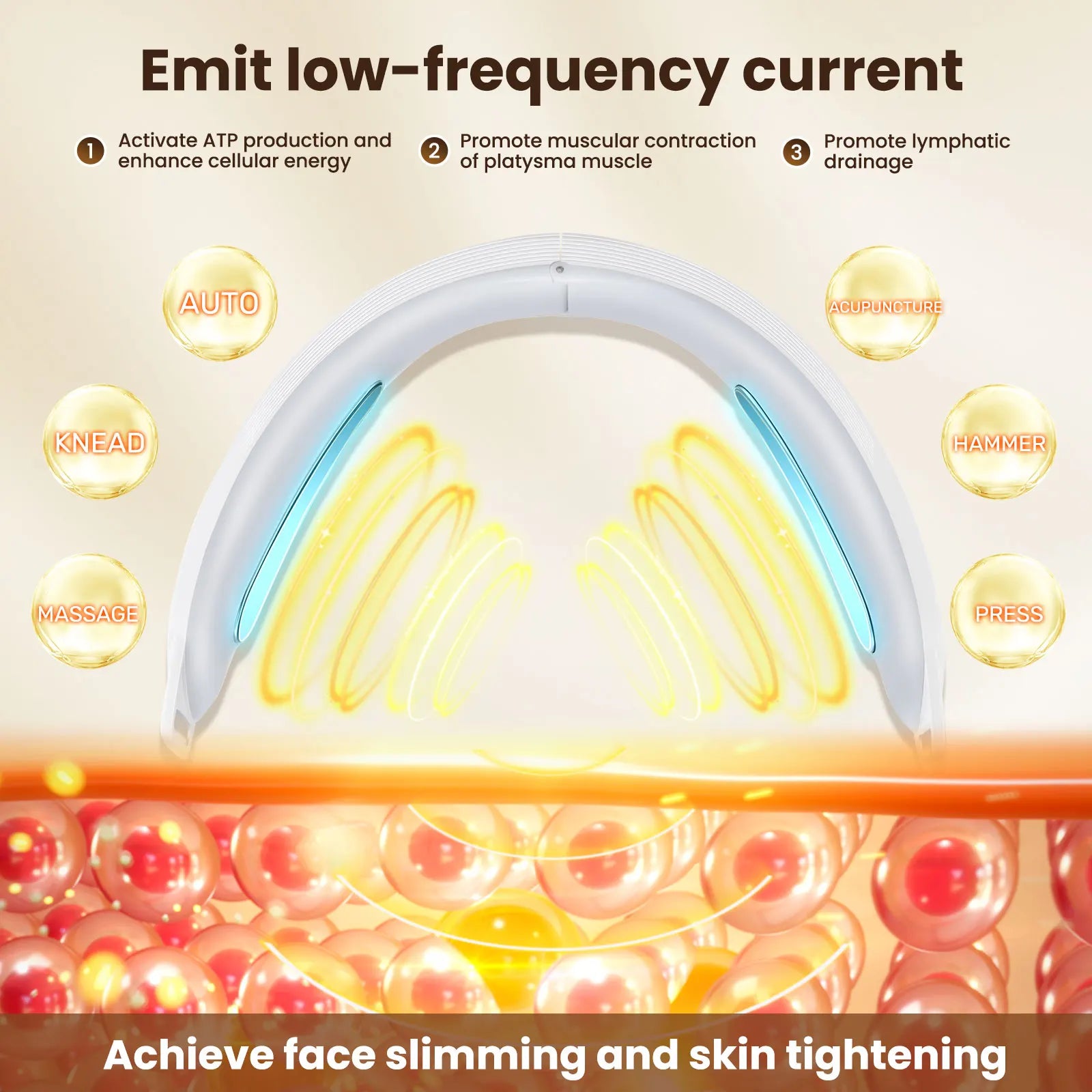 EMS Facial Massage Device for Lifting and Relaxation