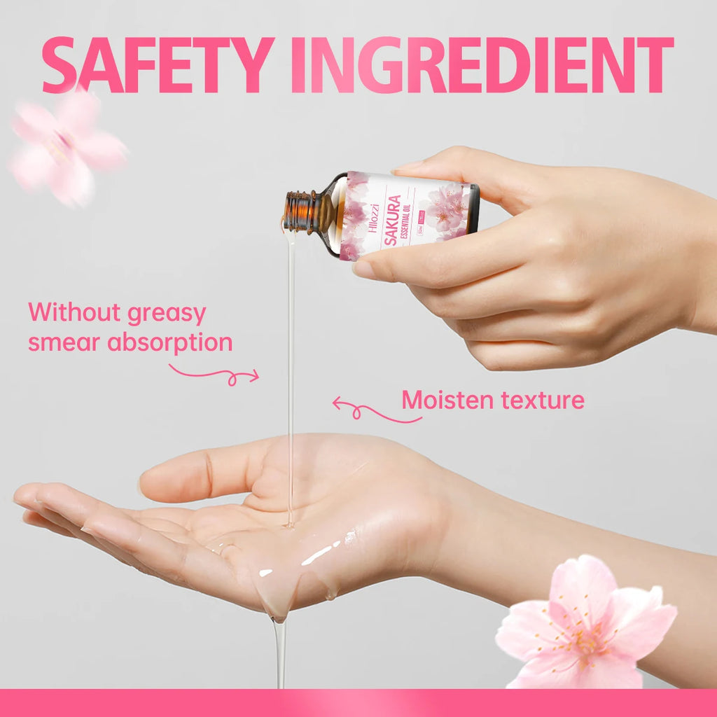 100ml/60ml/30ml Cherry Blossom Essential Oil is suitable for facial skin care, body care, aromatherapy, aromatherapy essential o