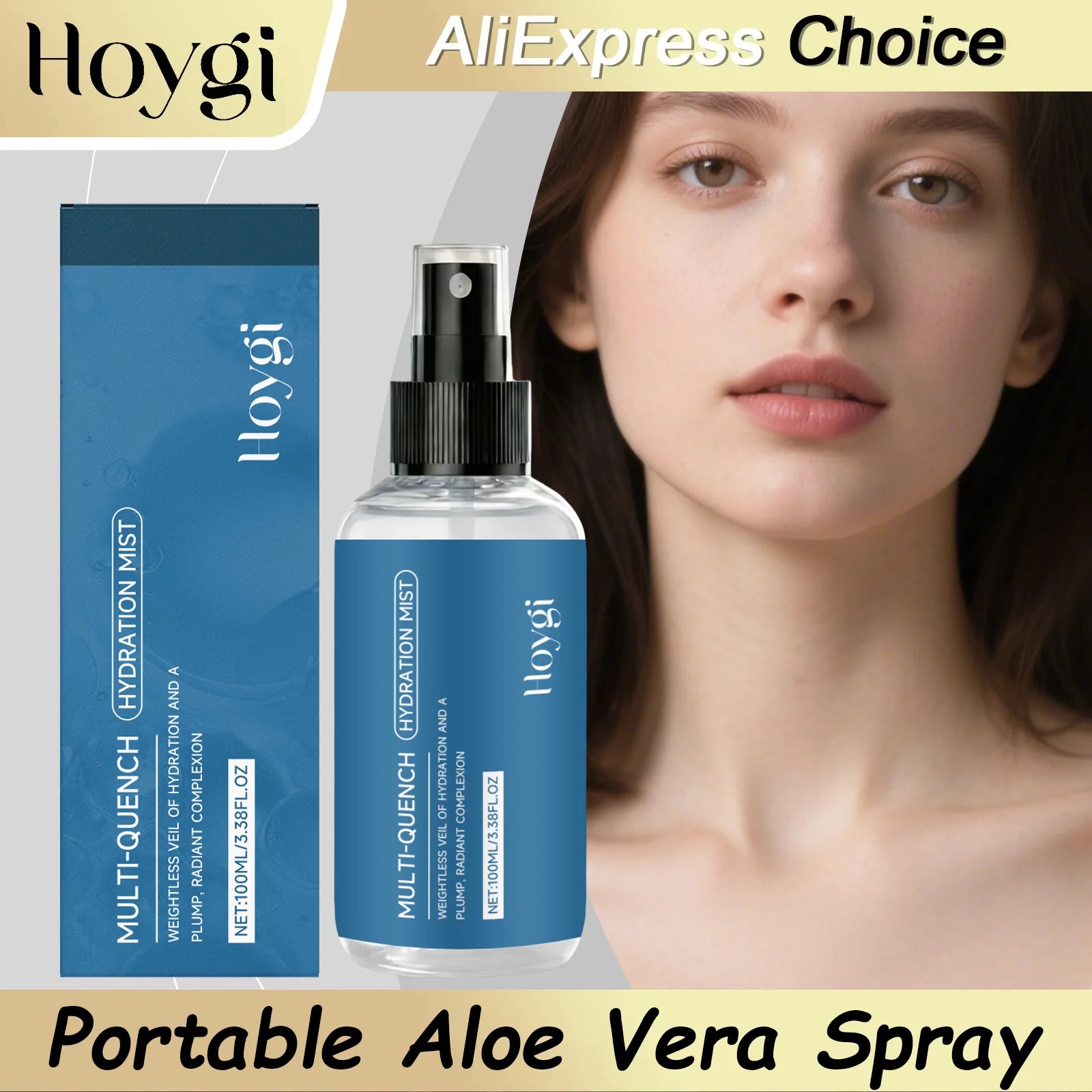 HOYGI Nicotinamide Whitening Spray Skin Brightening Moisturizing Aloe Toner Hydrating Repair Soothing Face Mist Dry Skin Care