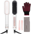 AP02 Negative Ionic Hair Straightener Brush, Fast Heating, Anti-Scald & Auto-Shut Off Hair Brush Straightener for Women