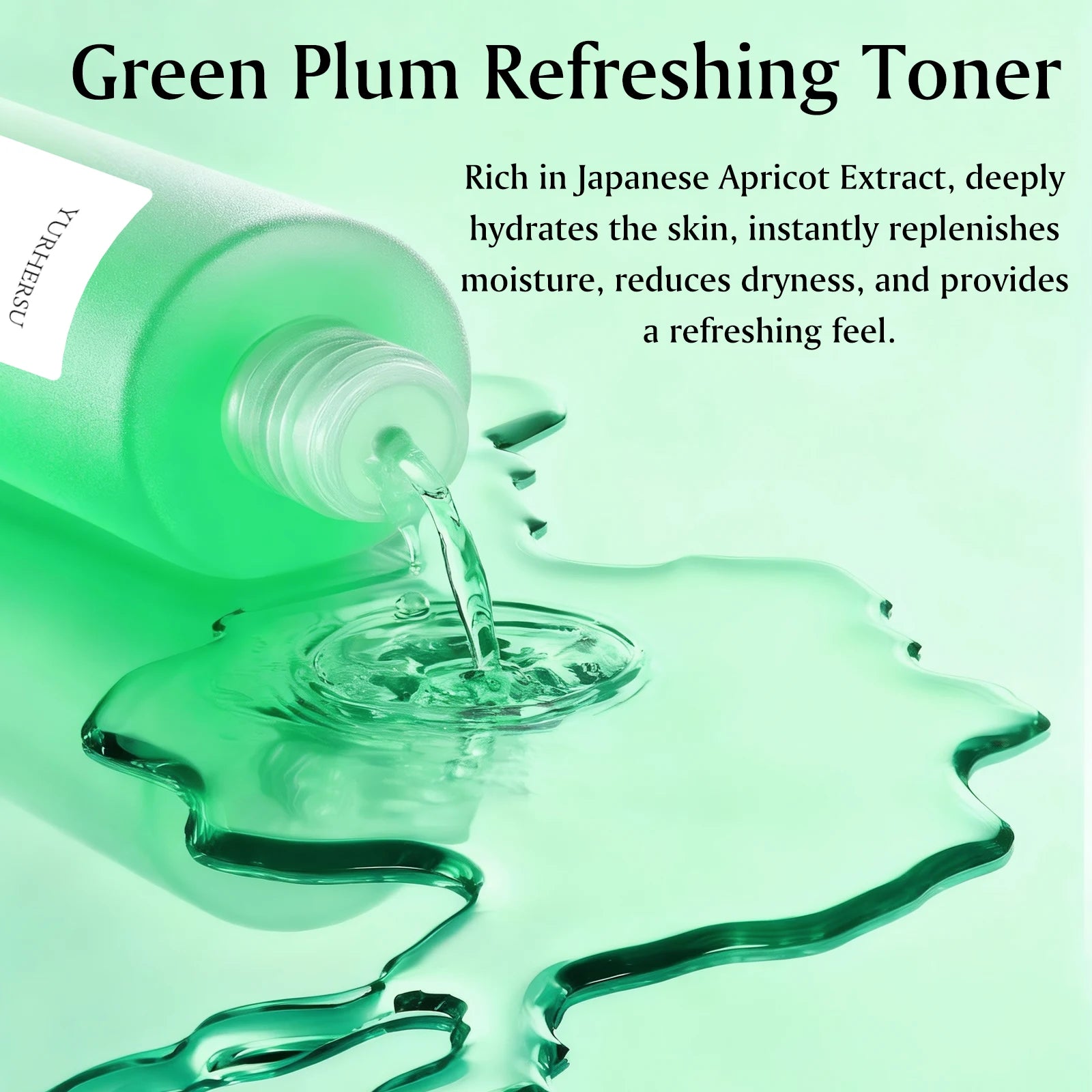 Green Plum AHA BHA Toner Refreshing Facial Essence Moisturizer Mild Exfoliating Salicylic Acid Skin Care Men Women