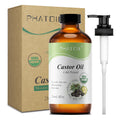 PHATOIL 100% Organic 236ml Castor Oil 118ml Jojoba Rosehip Seed Oil For Moisturizing Skin Care,Hair Growth,Eyelashes & Eyebrows