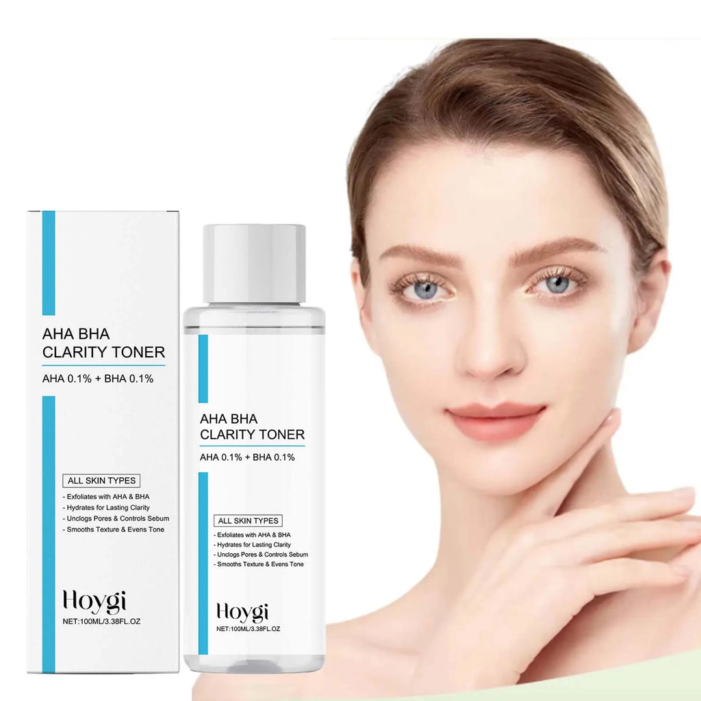 AHA BHA Toner Gentle Exfoliating Toner for Oily Skin Pore Refining Soothing Hydrating Facial Essence Daily Oil Control Skincare