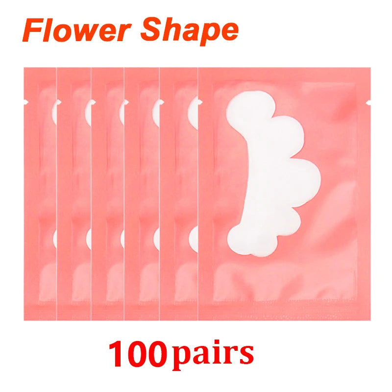 25/50/100Pairs Eye Patches Under Eyelash Pads for Building Hydrogel Paper Patches Lint Free Stickers for False Eyelashes LAUKISS