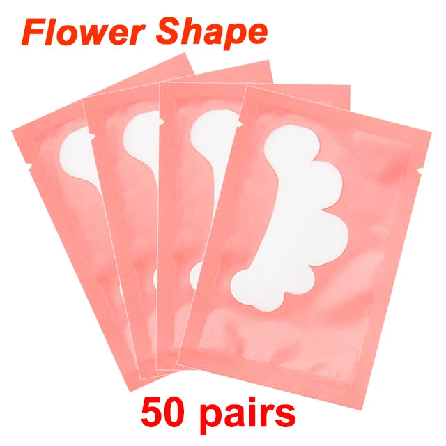 25/50/100Pairs Eye Patches Under Eyelash Pads for Building Hydrogel Paper Patches Lint Free Stickers for False Eyelashes LAUKISS
