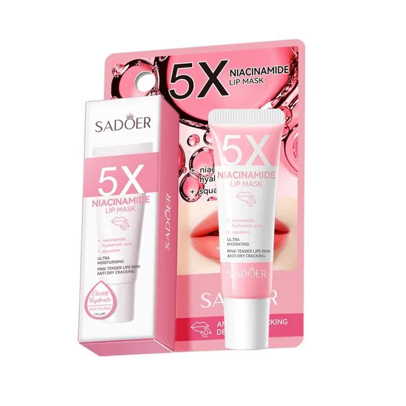 5X Niacinamide Plumping Lip Mask – Intense Hydration & Anti-Dryness for Soft, Pink Lips | Care Chapped Lips Overnig 10g/pc