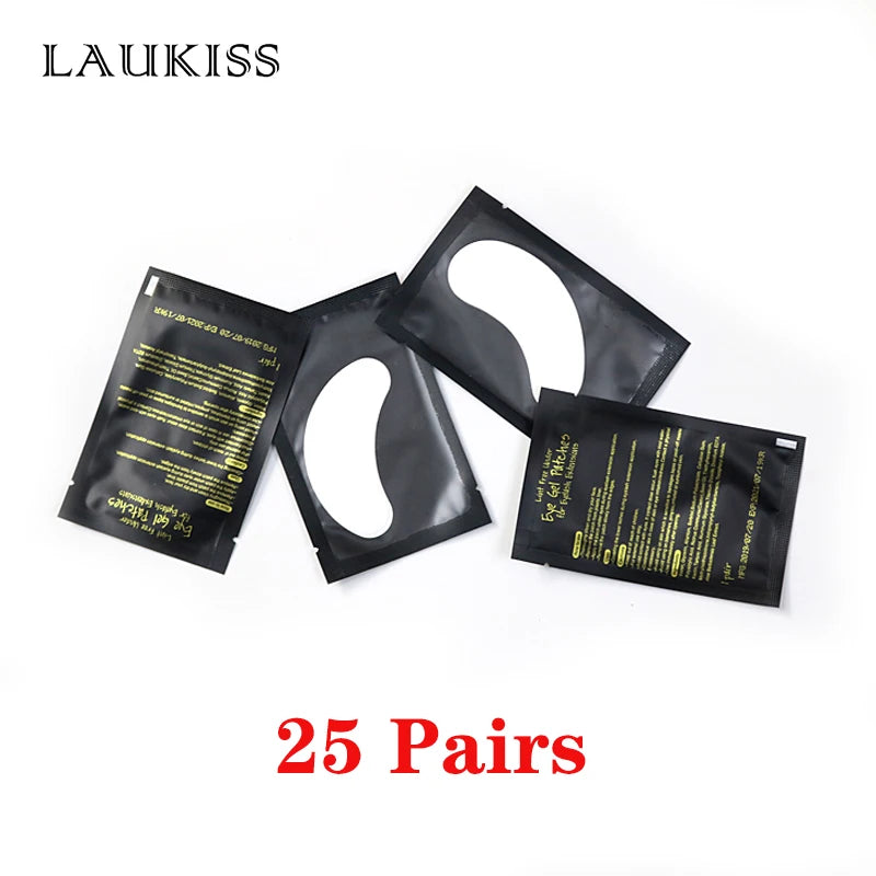 25/50/100Pairs Eye Patches Under Eyelash Pads for Building Hydrogel Paper Patches Lint Free Stickers for False Eyelashes LAUKISS