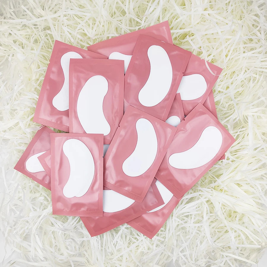 25/50/100Pairs Eye Patches Under Eyelash Pads for Building Hydrogel Paper Patches Lint Free Stickers for False Eyelashes LAUKISS
