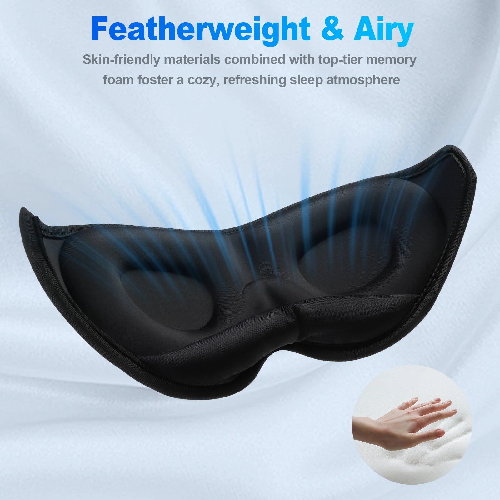 3D Sleeping Eye Mask Travel Rest Aid Eye Cover Patch Paded Soft Sleeping Mask Blindfold Eye Relax Massager