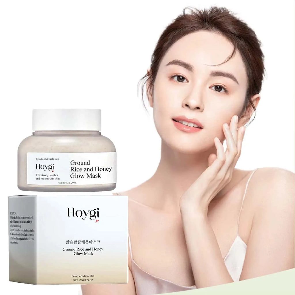 Rice & Honey Face Mask Moisturizing Fade Dark Spot Hydrating Repair Brightening Shrink Pore Hydrating Mask Glowing Skin Care