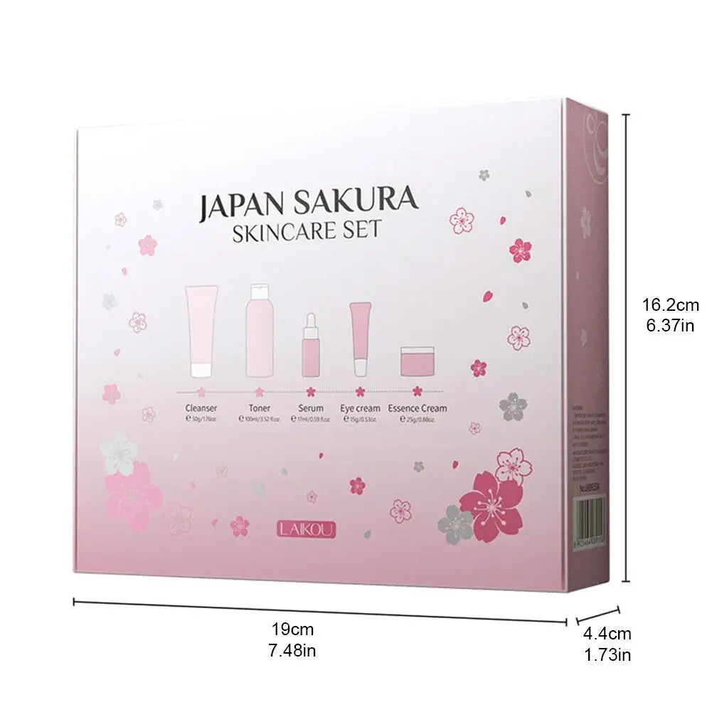 5/3pcs/Set Sakura Skincare Gift Set for Hydrated Glowing Skin