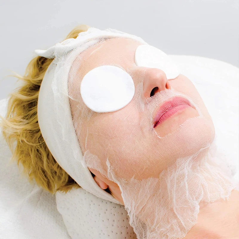 500/100pcs Ultra-thin Facial Gauze Mask Pure Cotton Disposable Gauze Face Mask Paper DIY Skincare Facial Masks For Beauty Salons