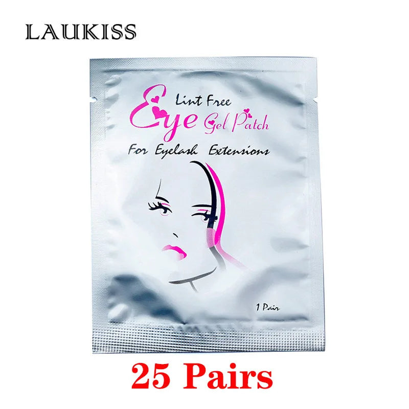 25/50/100Pairs Eye Patches Under Eyelash Pads for Building Hydrogel Paper Patches Lint Free Stickers for False Eyelashes LAUKISS