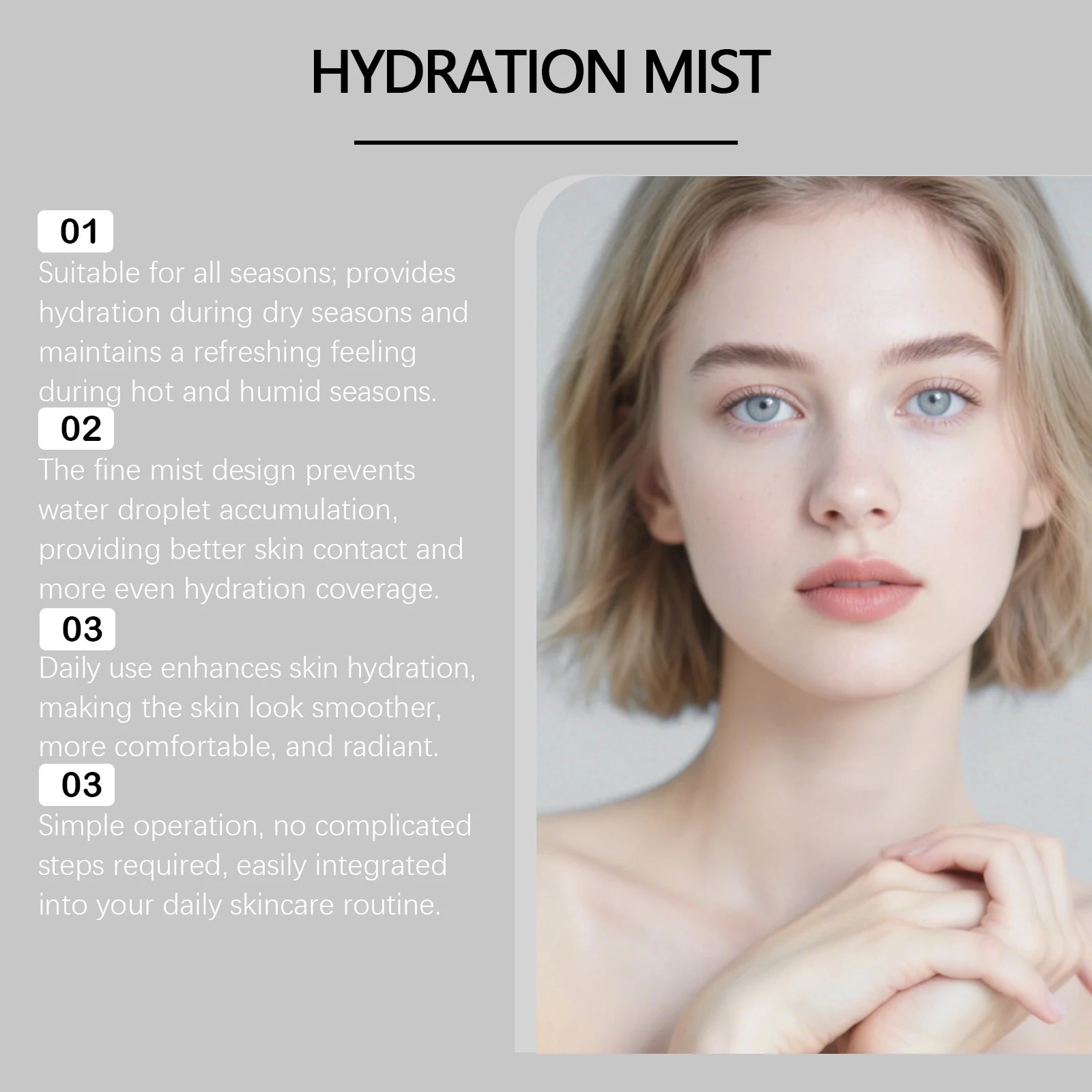 HOYGI Nicotinamide Whitening Spray Skin Brightening Moisturizing Aloe Toner Hydrating Repair Soothing Face Mist Dry Skin Care