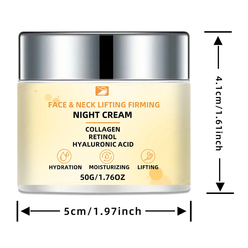 Face & Neck Lifting Firming Night Cream: Firms Face & Neck, Hydrates & Smooths Light Skin. Non-Greasy, Skincare Lovers' Choice