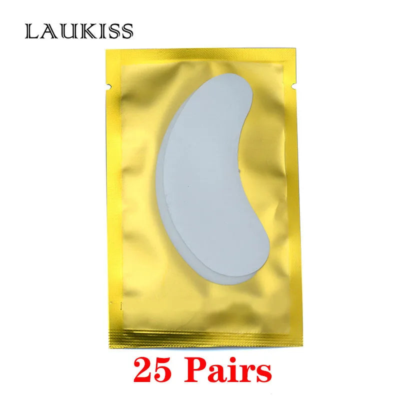 25/50/100Pairs Eye Patches Under Eyelash Pads for Building Hydrogel Paper Patches Lint Free Stickers for False Eyelashes LAUKISS