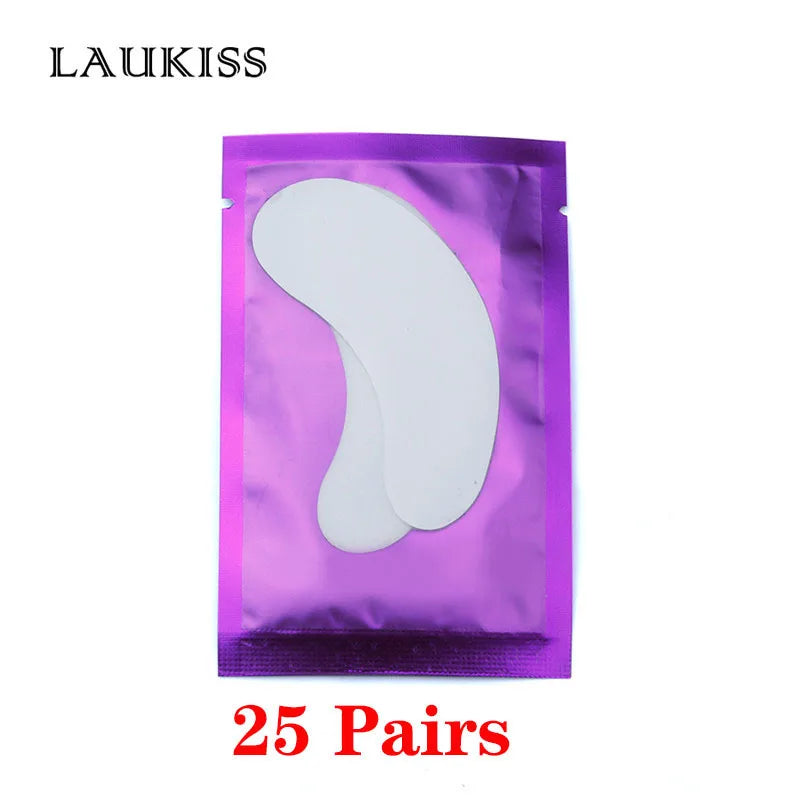 25/50/100Pairs Eye Patches Under Eyelash Pads for Building Hydrogel Paper Patches Lint Free Stickers for False Eyelashes LAUKISS