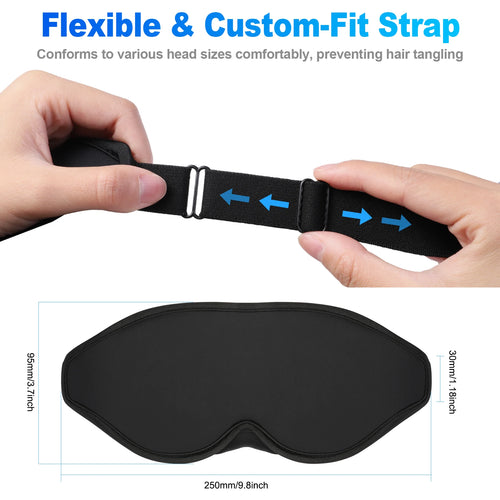 3D Sleeping Eye Mask Travel Rest Aid Eye Cover Patch Paded Soft Sleeping Mask Blindfold Eye Relax Massager