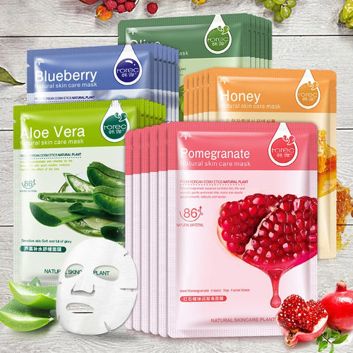 30pcs Fresh Fruit Sheet Masks for Hydrated Glowing Skin