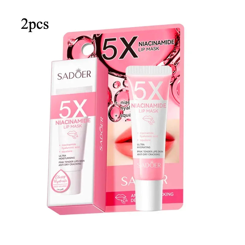 5X Niacinamide Plumping Lip Mask – Intense Hydration & Anti-Dryness for Soft, Pink Lips | Care Chapped Lips Overnig 10g/pc