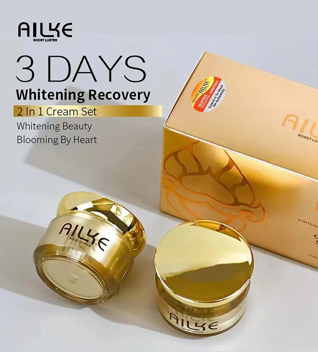 AILKE Whitening Face Care Set For All Skin Types, With Glutathione, Nicotinamide, Reduce Dark Spots, Freckles, Even Skin Tone