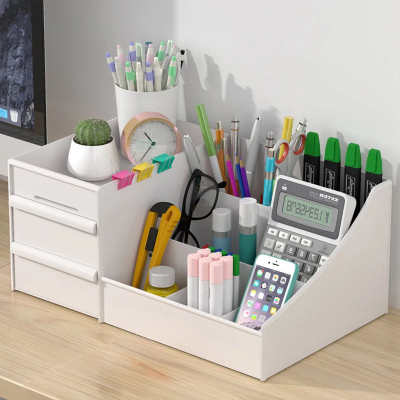 New Drawer Makeup Storage Box Dormitory Finishing Plastic Shelf Cosmetics Skin Care Dressing Table Desktop Makeup Storage Box